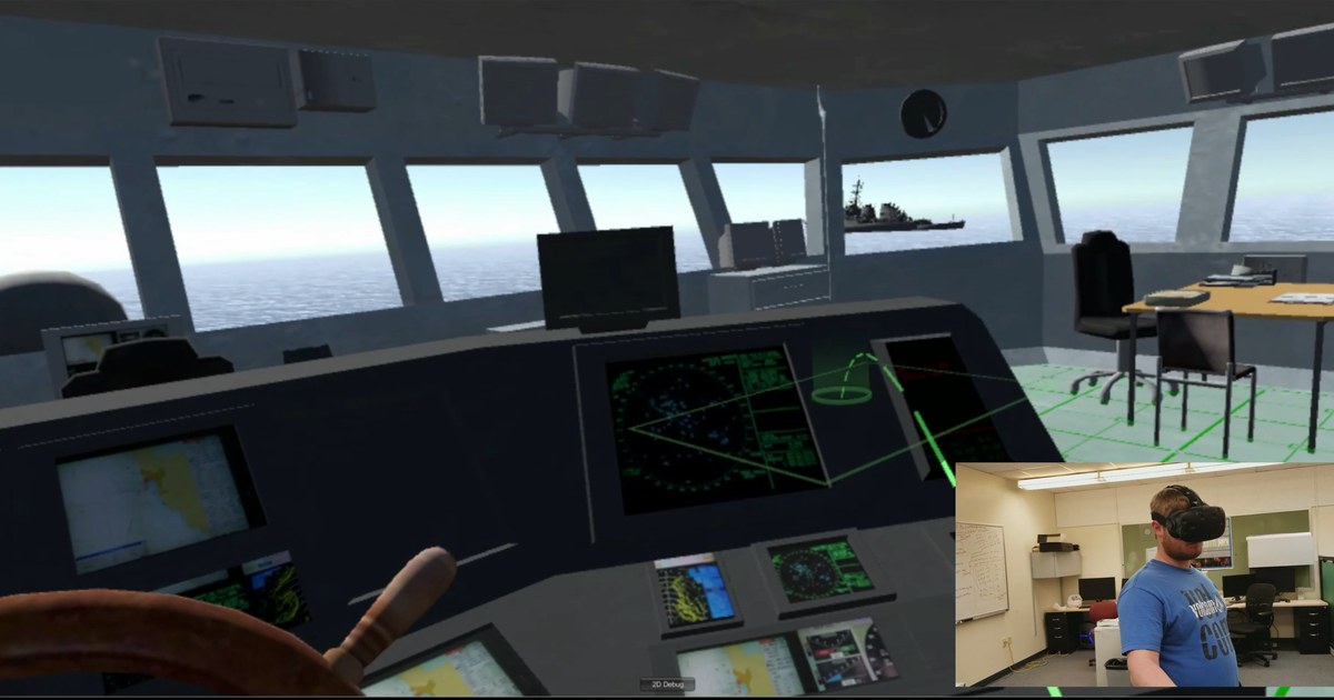 Ship bridge VR simulation