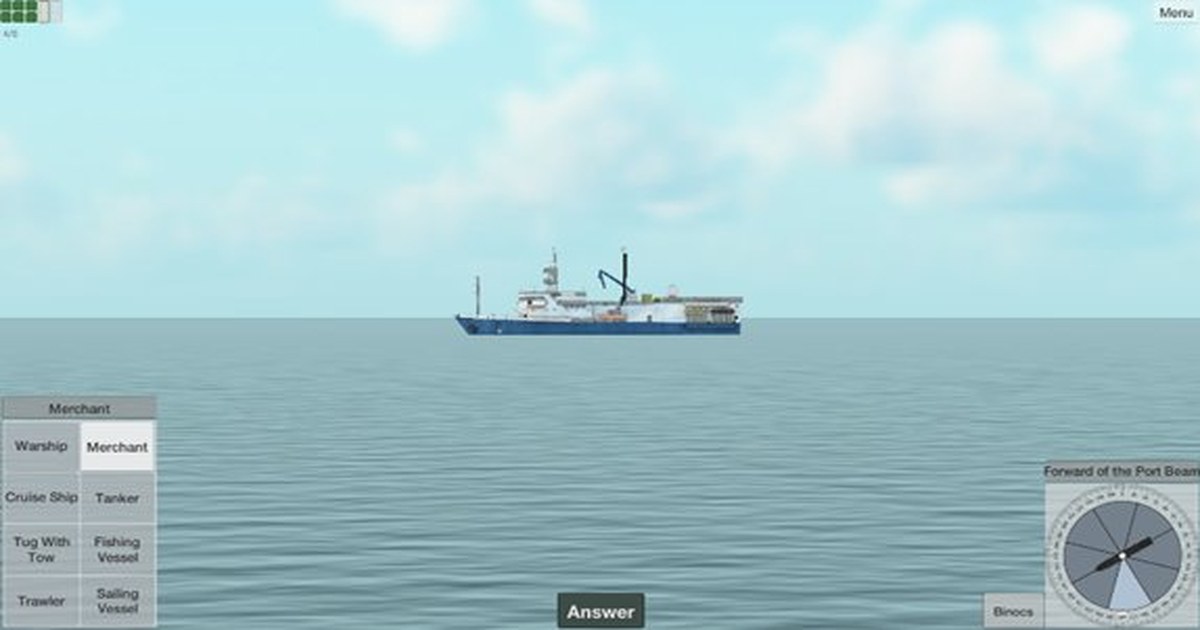 Target angle recognition serious game