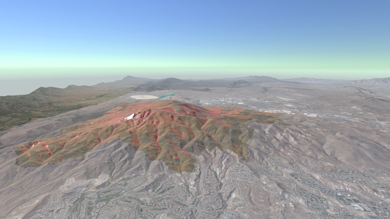 Debris-flow runout released at 40 mm/h over the Hawk scar