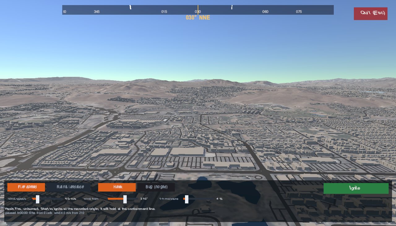 OpenStreetMap roads draped on the terrain over Reno