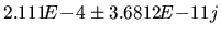 $2.111\!E\!-\!4 \pm 3.6812\!E\!-\!11j$
